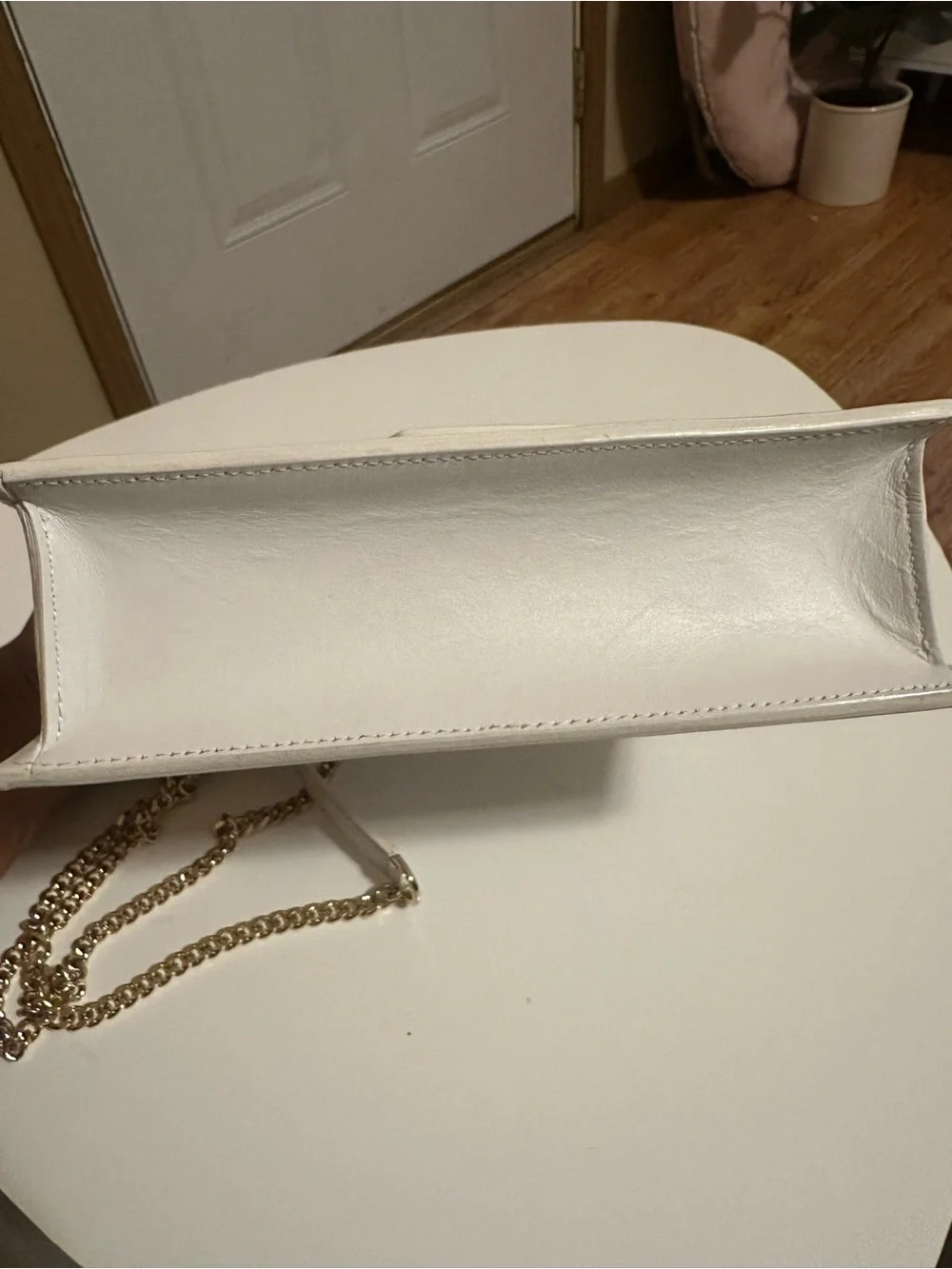 Teddy Blake White Croc-Embossed Top-Handle Satchel (Teddy Blake Sophia) - Picture 8 of 8